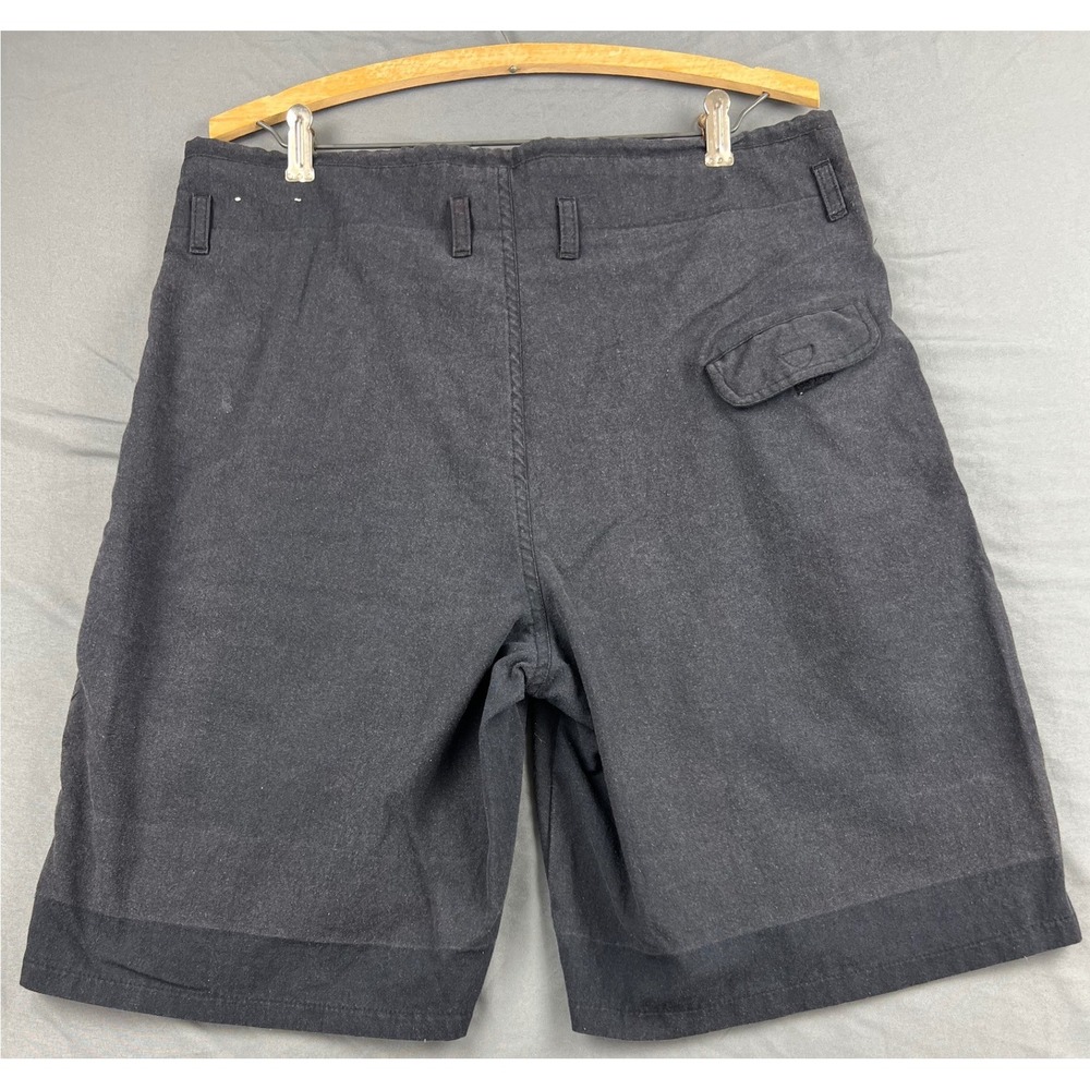 Gitano Cargo Shorts Mens 36 Black Good Survival Systems Graphic Drawstring Vtg